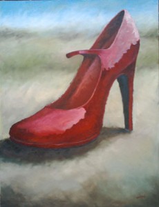 First oil painting inspired by a shoe from the One Shoe Diaries Collection